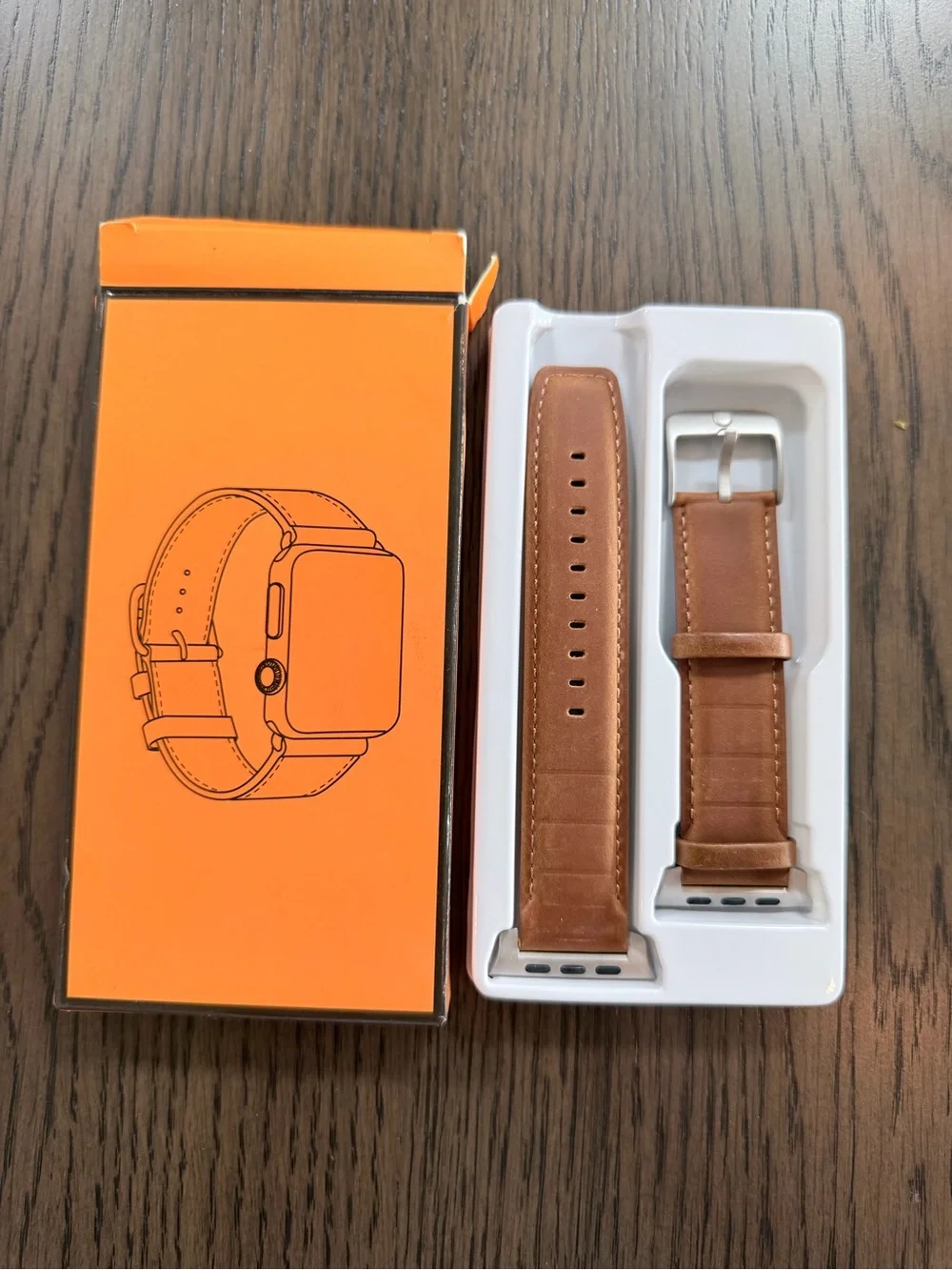 Leather Watch Band Strap for Apple Smartwatch - Brown